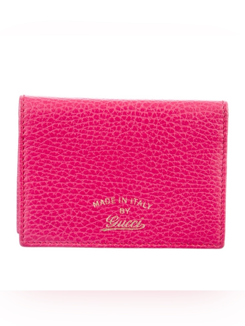 NWB Gucci Pink Swing Leather Train Pass Card Holder